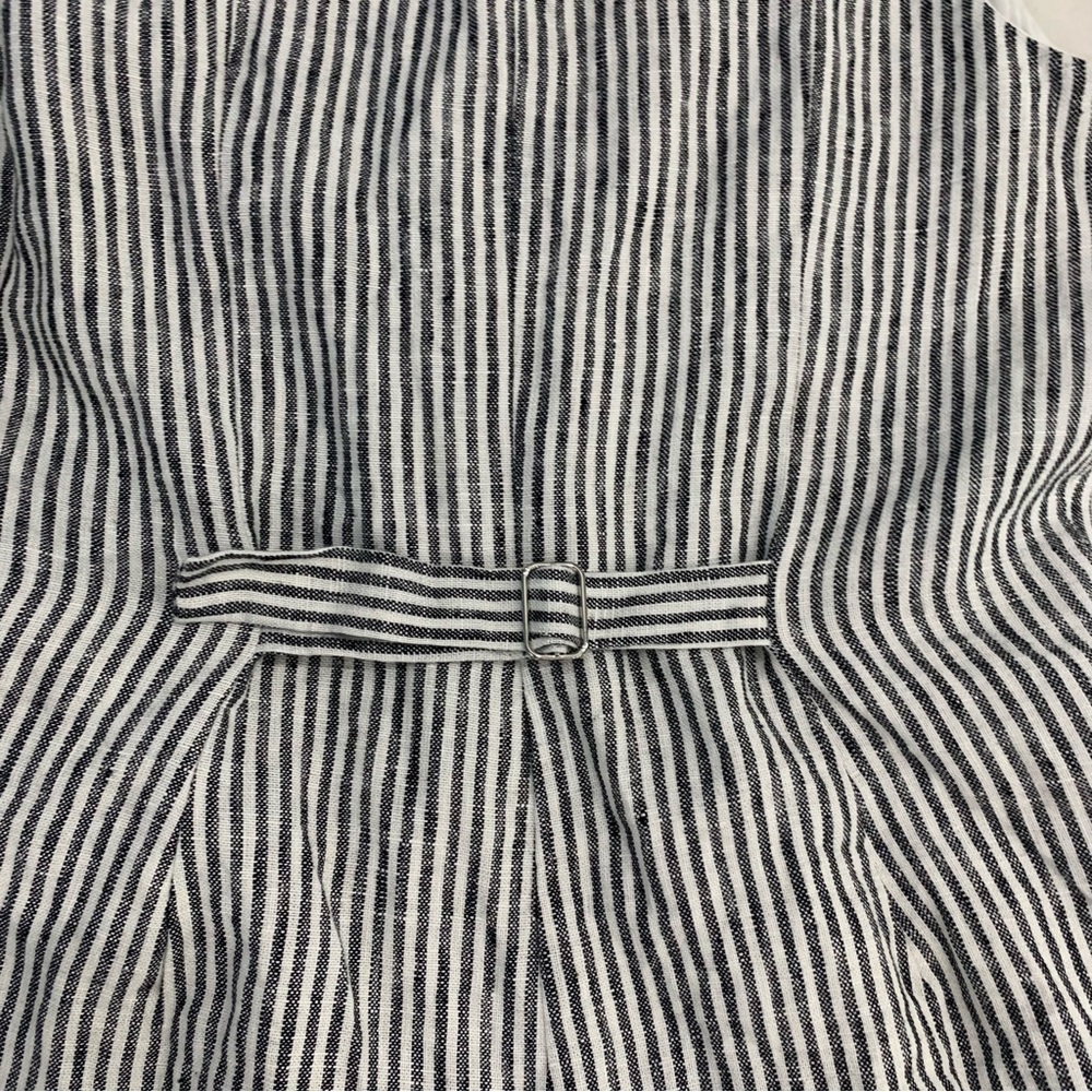 Reformation Romper  6 Linen In Vineyard Stripped Button Front  Adjustable waist - Picture 14 of 15
